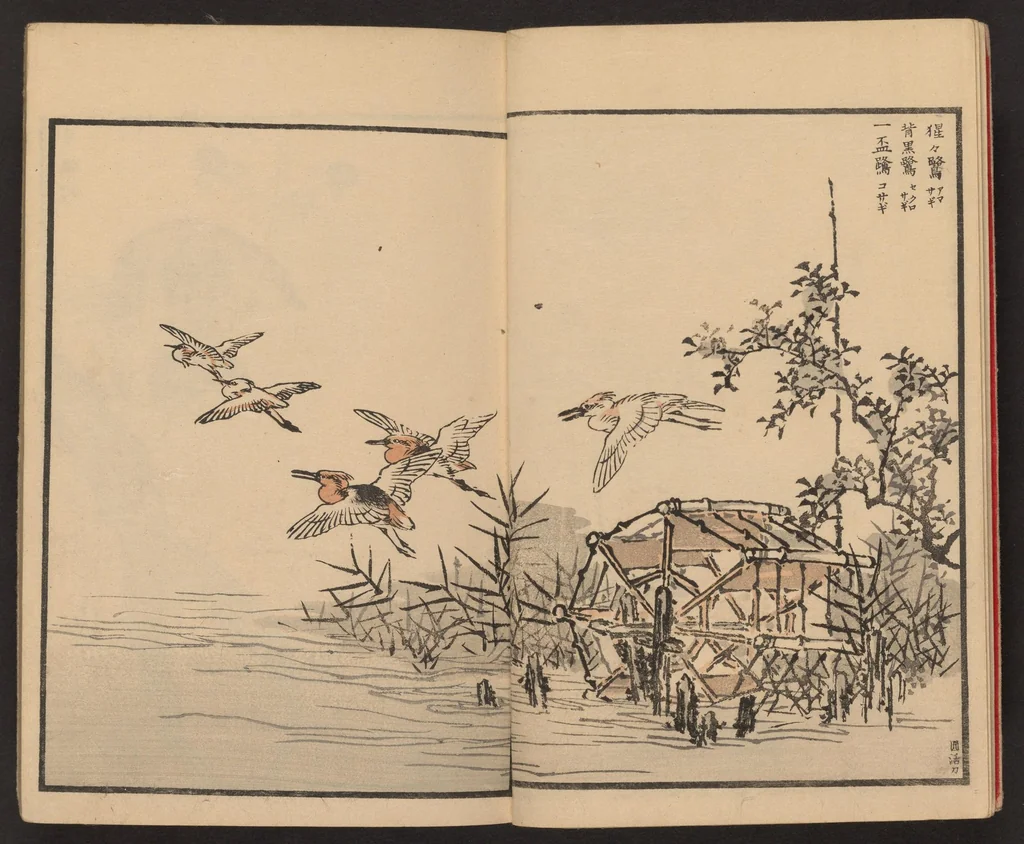 An illustration from Bairei hyakuchō gafu, 1884, leaf 5