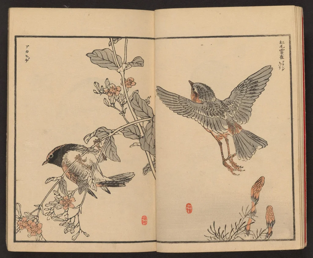 An illustration from Bairei hyakuchō gafu, 1884, leaf 7