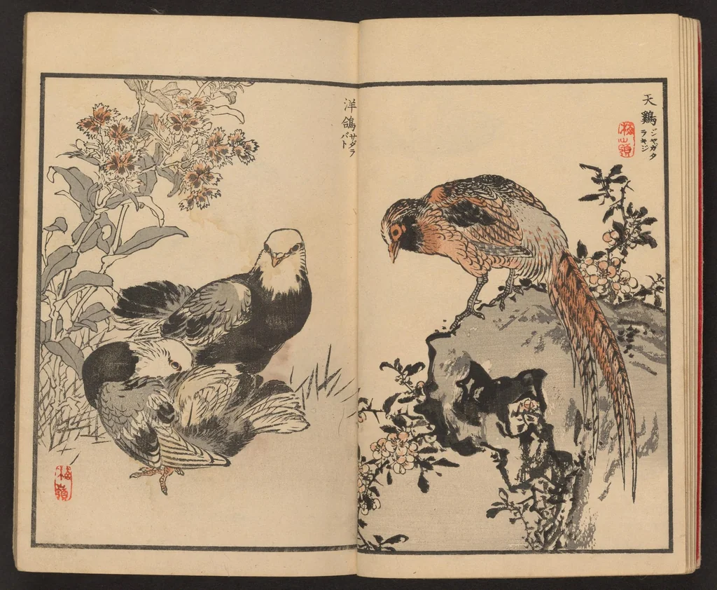 An illustration from Bairei hyakuchō gafu, 1884, leaf 8