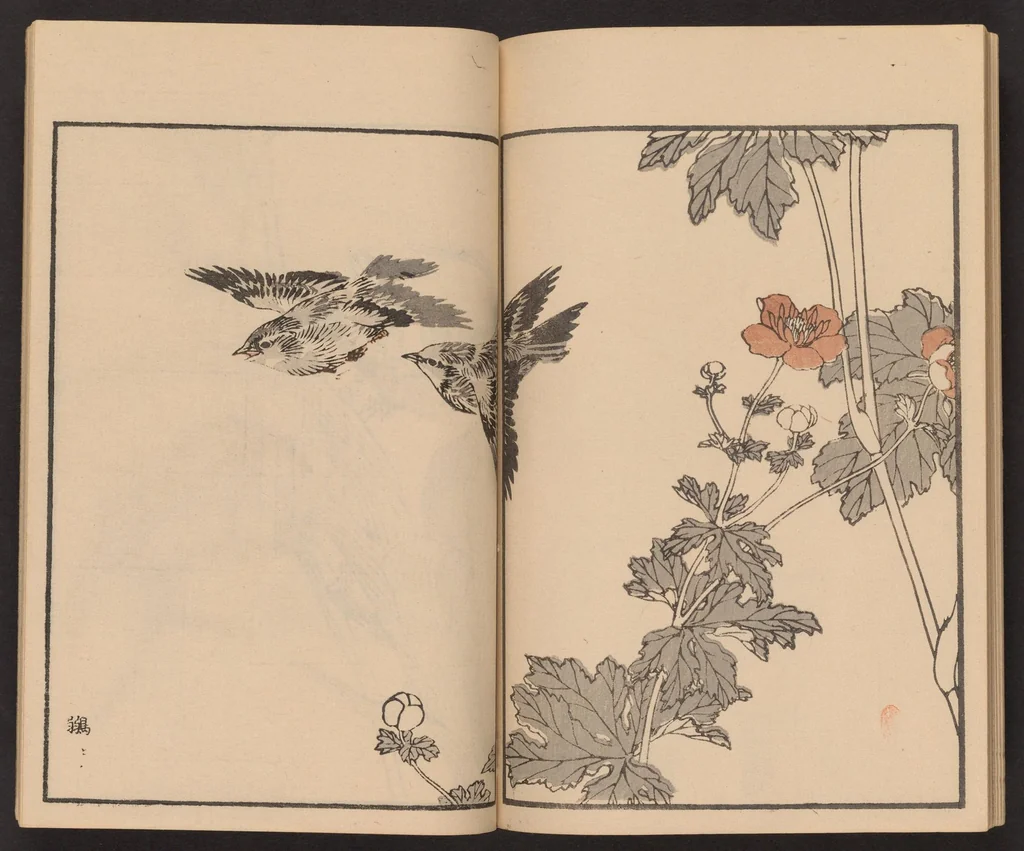 An illustration from Bairei hyakuchō gafu, 1881, leaf 22
