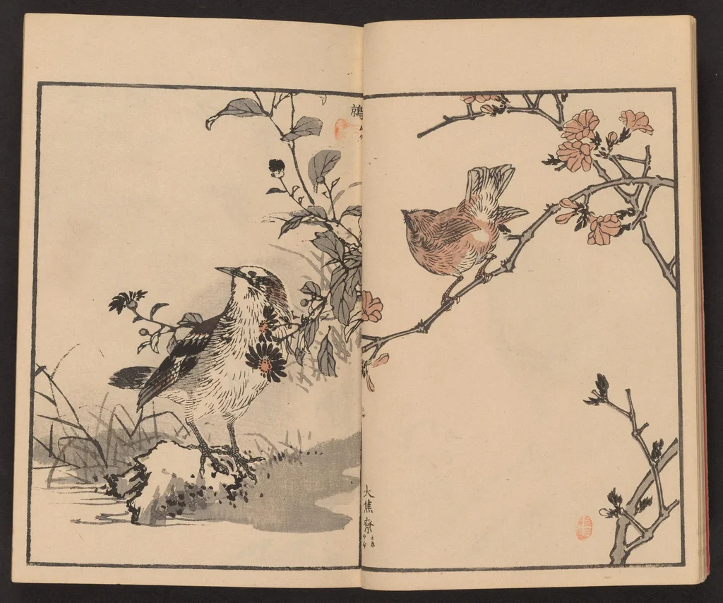 An illustration from Bairei hyakuchō gafu, 1881, leaf 7