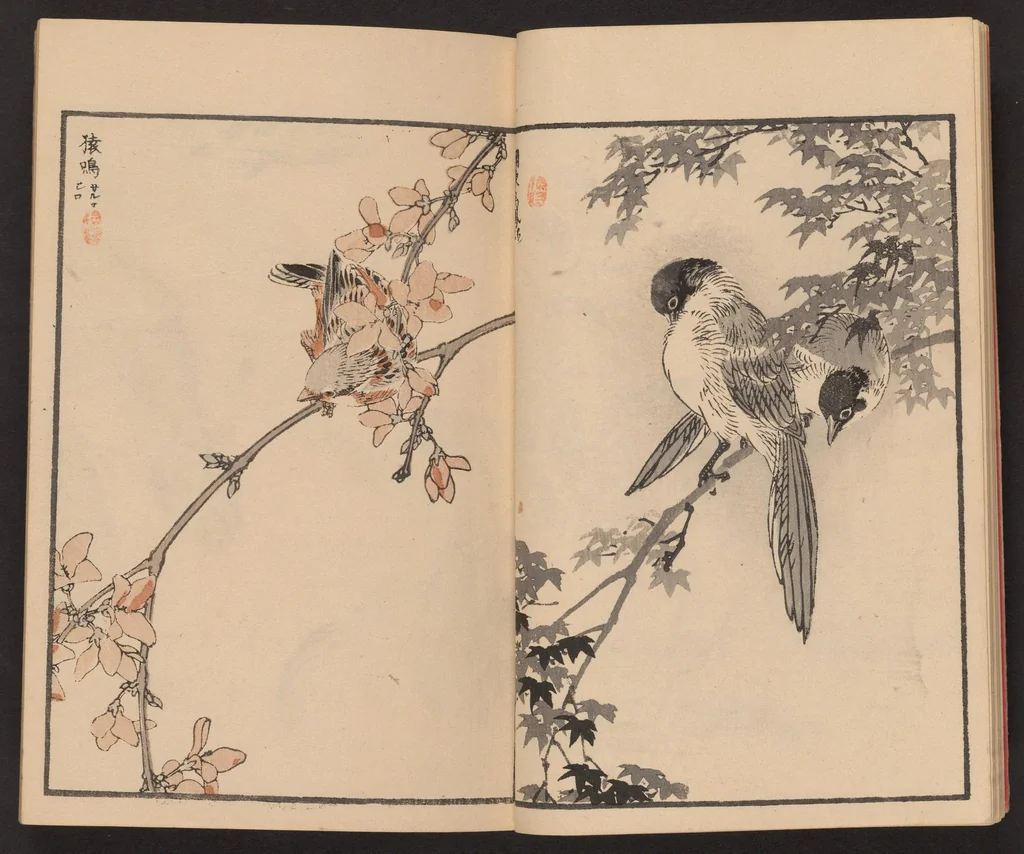 An illustration from Bairei hyakuchō gafu, 1881, leaf 8