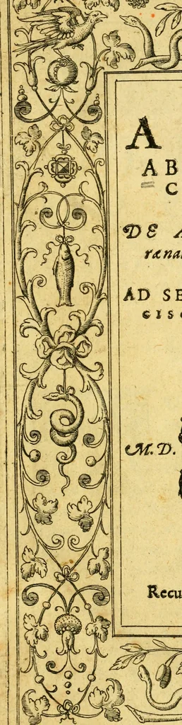 An illustration from Baldi Angeli Abbatii ... De admirabili viperae natura, & de mirificis ejusdem facultatibus liber, 1603, leaf 4