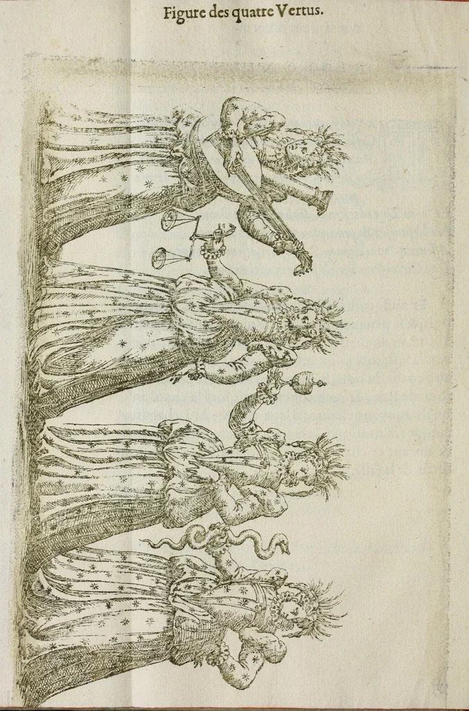 An illustration from Balet comiqve de la royne : faict avx nopces de monsieur le duc de Ioyeuse & madamoyselle de Vaudemont sa soeur, 1582, leaf 100
