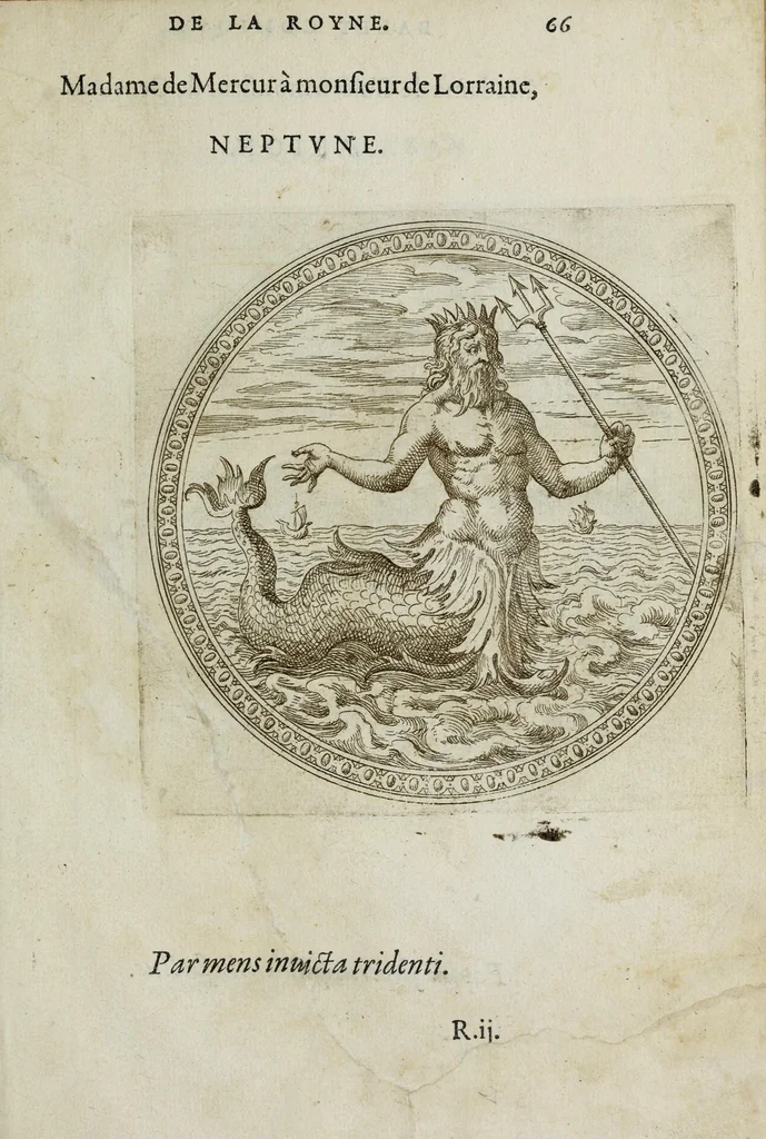 An illustration from Balet comiqve de la royne : faict avx nopces de monsieur le duc de Ioyeuse & madamoyselle de Vaudemont sa soeur, 1582, leaf 151