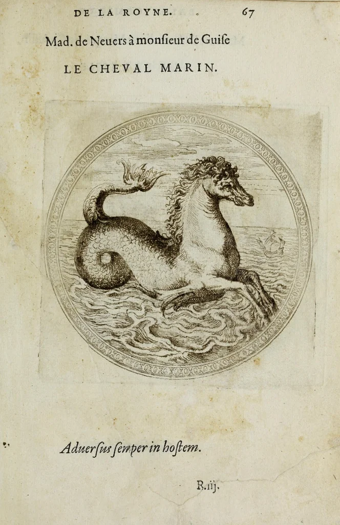An illustration from Balet comiqve de la royne : faict avx nopces de monsieur le duc de Ioyeuse & madamoyselle de Vaudemont sa soeur, 1582, leaf 153