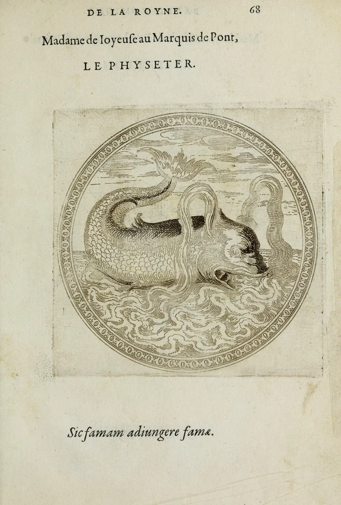 An illustration from Balet comiqve de la royne : faict avx nopces de monsieur le duc de Ioyeuse & madamoyselle de Vaudemont sa soeur, 1582, leaf 155
