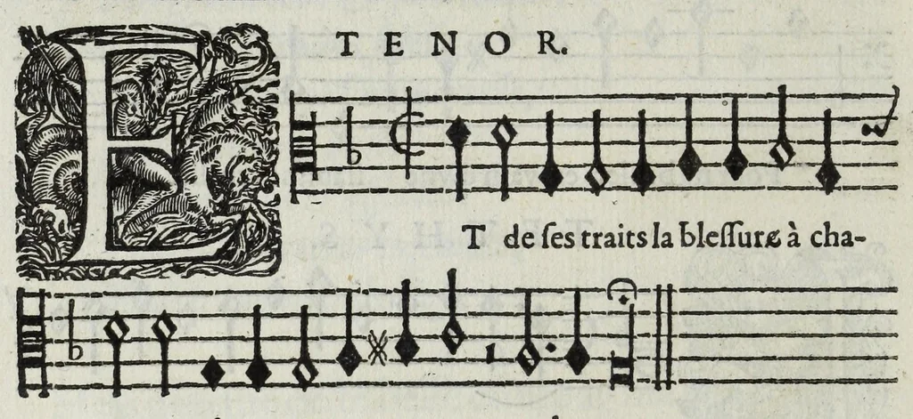 An illustration from Balet comiqve de la royne : faict avx nopces de monsieur le duc de Ioyeuse & madamoyselle de Vaudemont sa soeur, 1582, leaf 58
