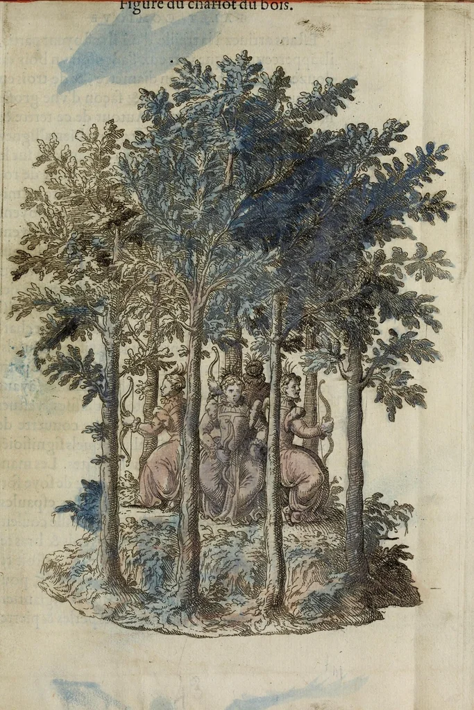 An illustration from Balet comiqve de la royne : faict avx nopces de monsieur le duc de Ioyeuse & madamoyselle de Vaudemont sa soeur, 1582, leaf 89