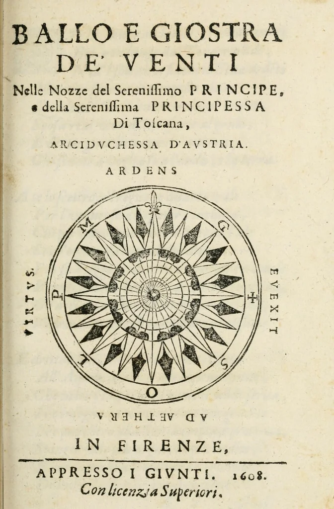 An illustration from Ballo e giostra de' venti : nelle nozze del serenissimo principe e della serenissima principessa di Toscana, arcidvchessa d'Avstria, 1608, leaf 5