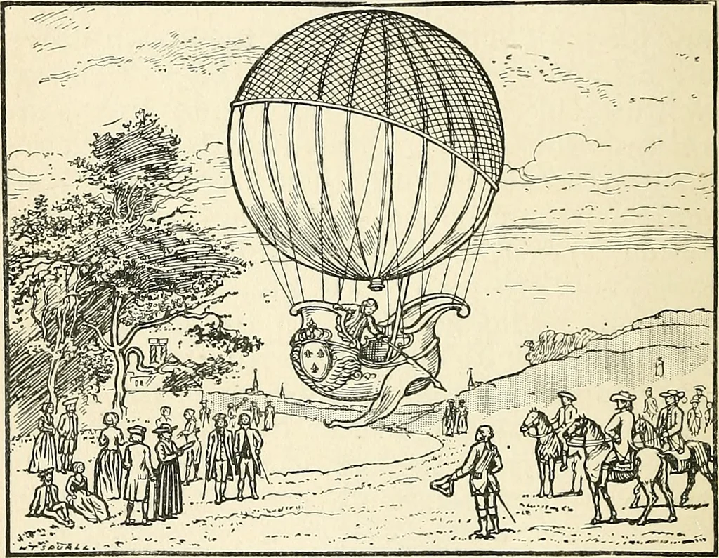 An illustration from Balloons, airships and flying machines;, 1905, leaf 21