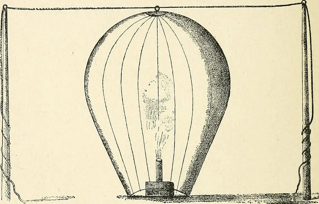 An illustration from Balloons, airships and flying machines;, 1905, leaf 29
