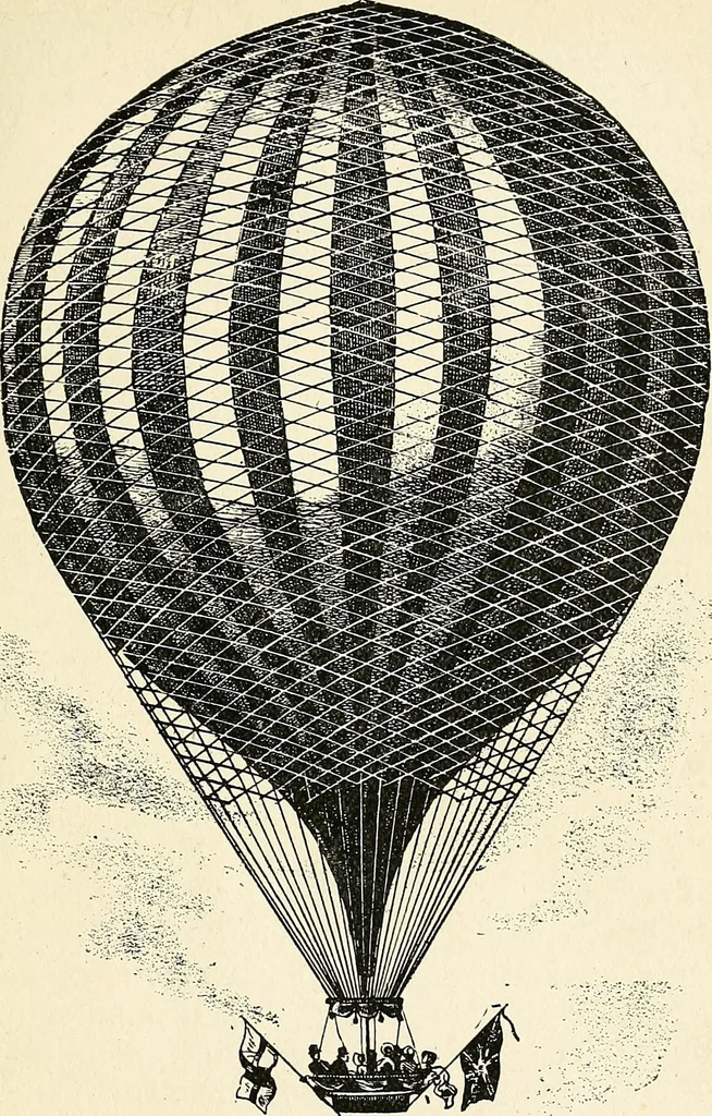 An illustration from Balloons, airships and flying machines;, 1905, leaf 44