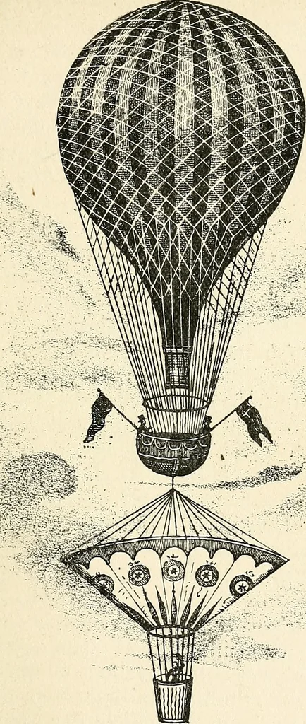 An illustration from Balloons, airships and flying machines;, 1905, leaf 52