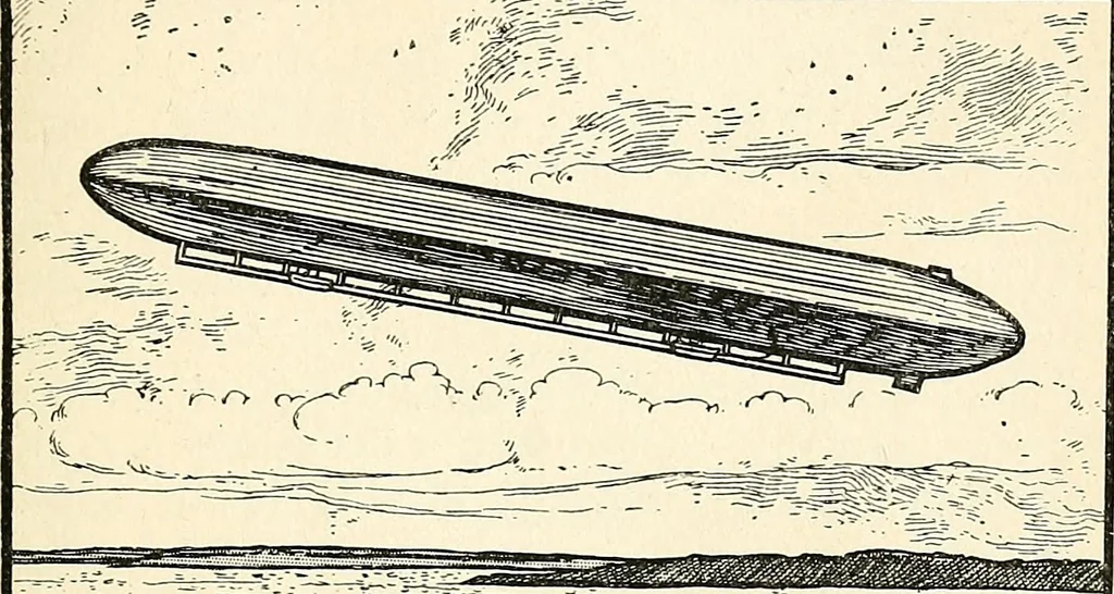 An illustration from Balloons, airships and flying machines;, 1905, leaf 92