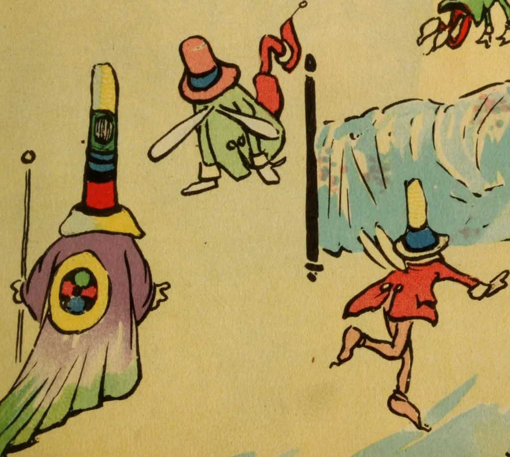 An illustration from The bam bam clock, 1920, leaf 2