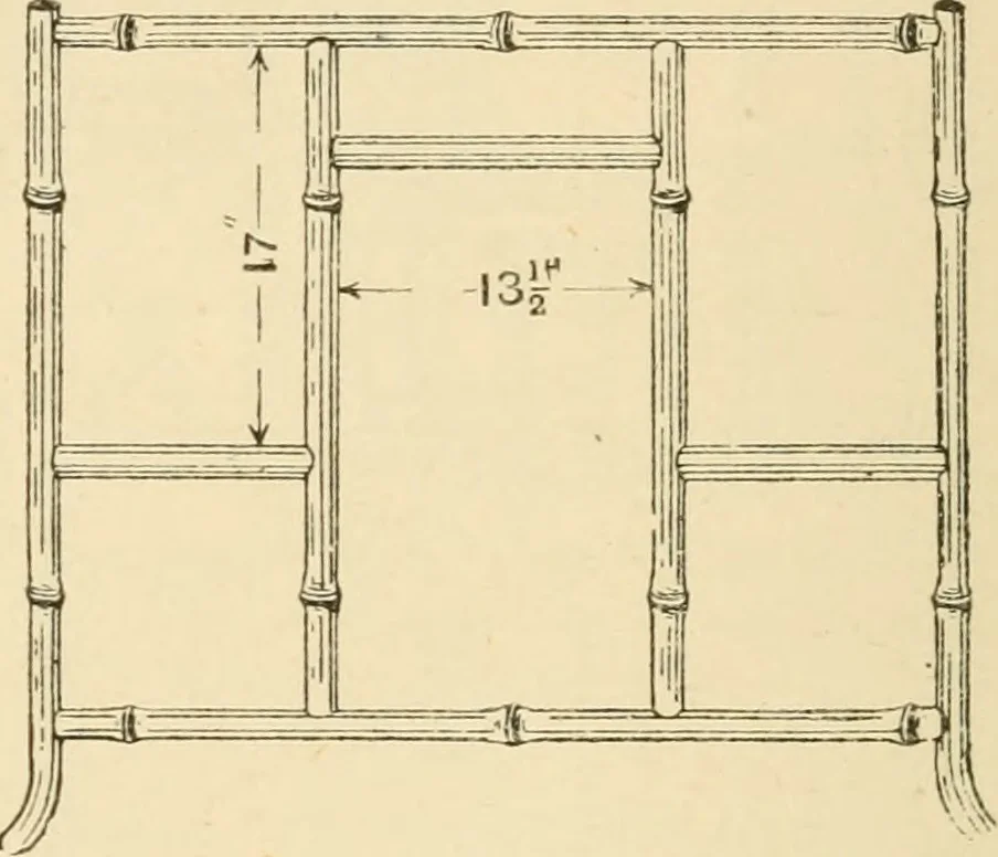An illustration from Bamboo work; comprising the construction of furniture, household fitments, and other articles in bamboo, 1901, leaf 103