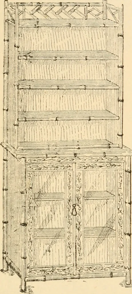 An illustration from Bamboo work; comprising the construction of furniture, household fitments, and other articles in bamboo, 1901, leaf 108