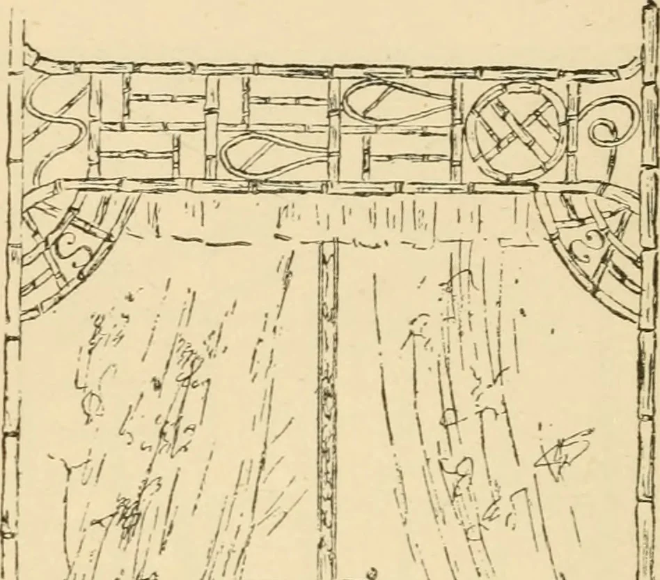 An illustration from Bamboo work; comprising the construction of furniture, household fitments, and other articles in bamboo, 1901, leaf 121