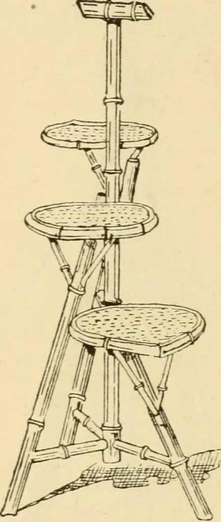 An illustration from Bamboo work; comprising the construction of furniture, household fitments, and other articles in bamboo, 1901, leaf 131