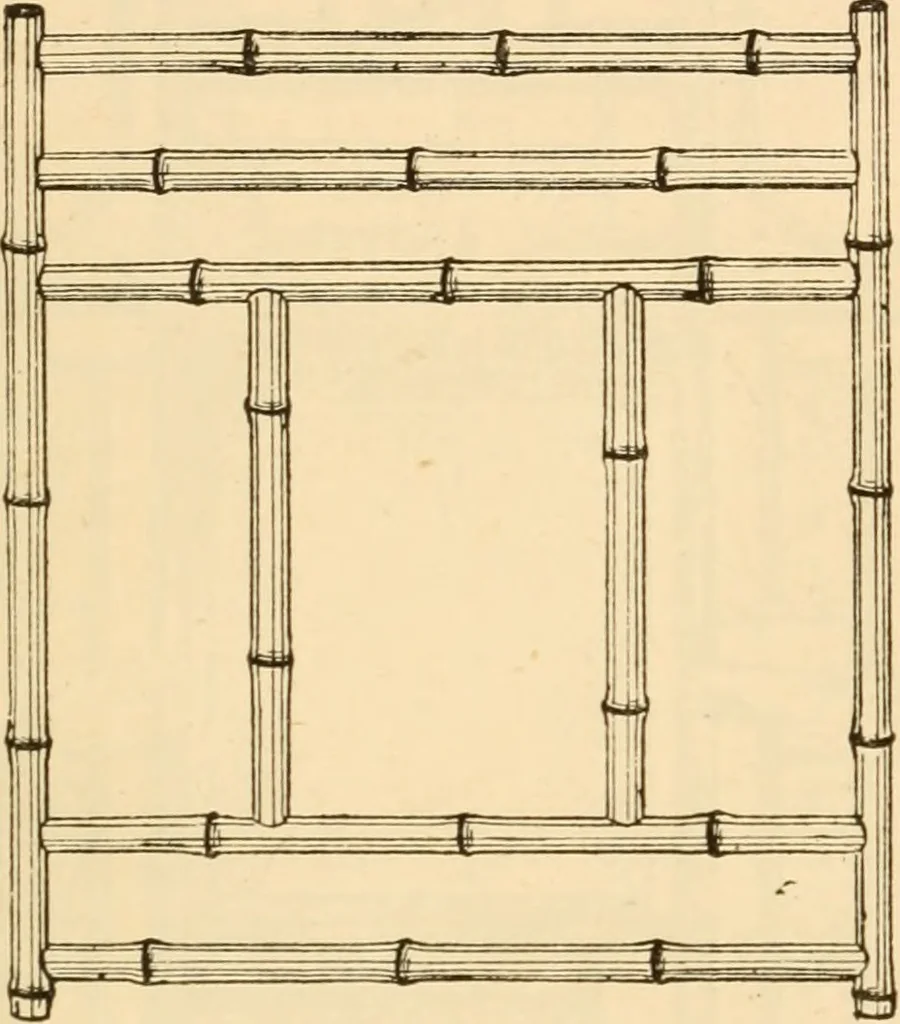 An illustration from Bamboo work; comprising the construction of furniture, household fitments, and other articles in bamboo, 1901, leaf 138