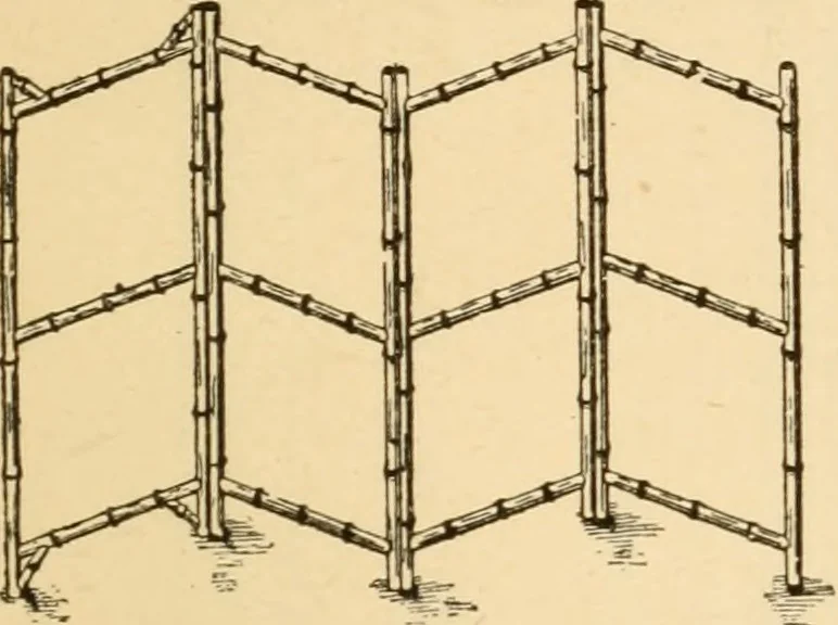 An illustration from Bamboo work; comprising the construction of furniture, household fitments, and other articles in bamboo, 1901, leaf 144