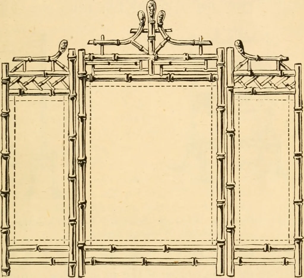 An illustration from Bamboo work; comprising the construction of furniture, household fitments, and other articles in bamboo, 1901, leaf 152