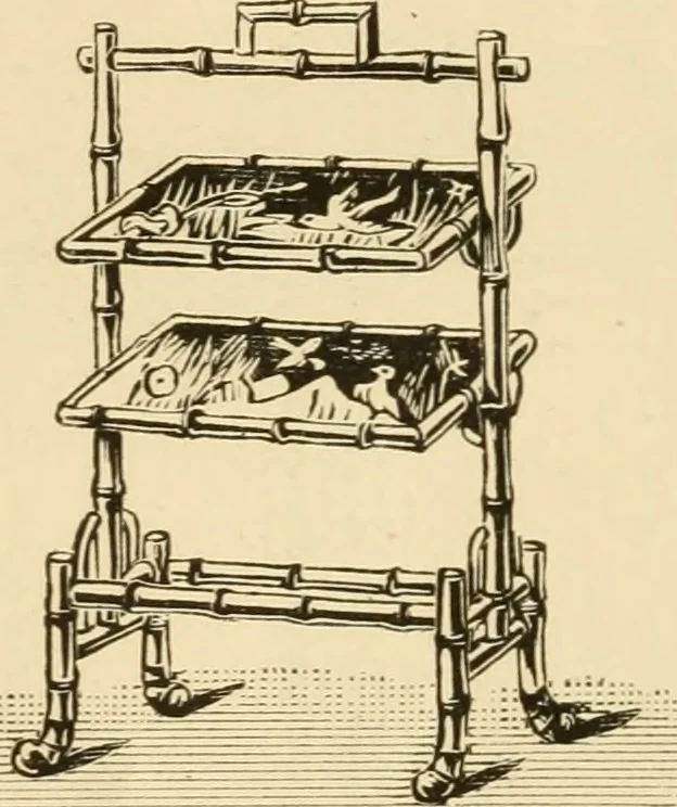 An illustration from Bamboo work; comprising the construction of furniture, household fitments, and other articles in bamboo, 1901, leaf 153