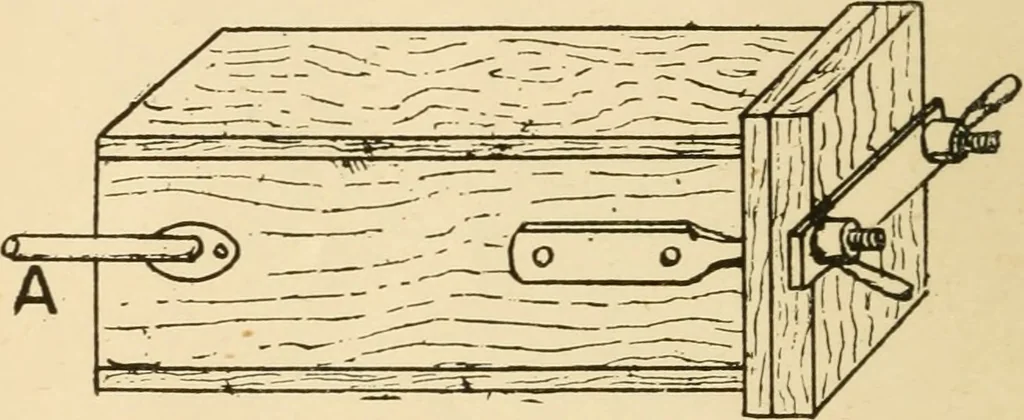 An illustration from Bamboo work; comprising the construction of furniture, household fitments, and other articles in bamboo, 1901, leaf 33