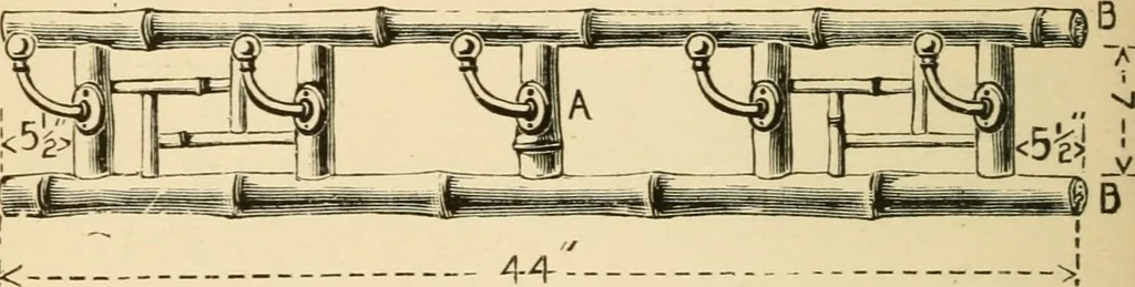 An illustration from Bamboo work; comprising the construction of furniture, household fitments, and other articles in bamboo, 1901, leaf 83