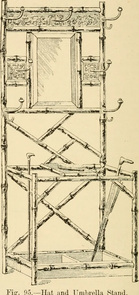 An illustration from Bamboo work; comprising the construction of furniture, household fitments, and other articles in bamboo, 1901, leaf 89