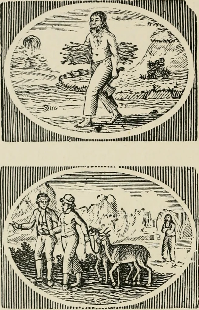 An illustration from Banbury chap books and nursery toy book literature [of the XVIII and early XIX centuries], 1890, leaf 13