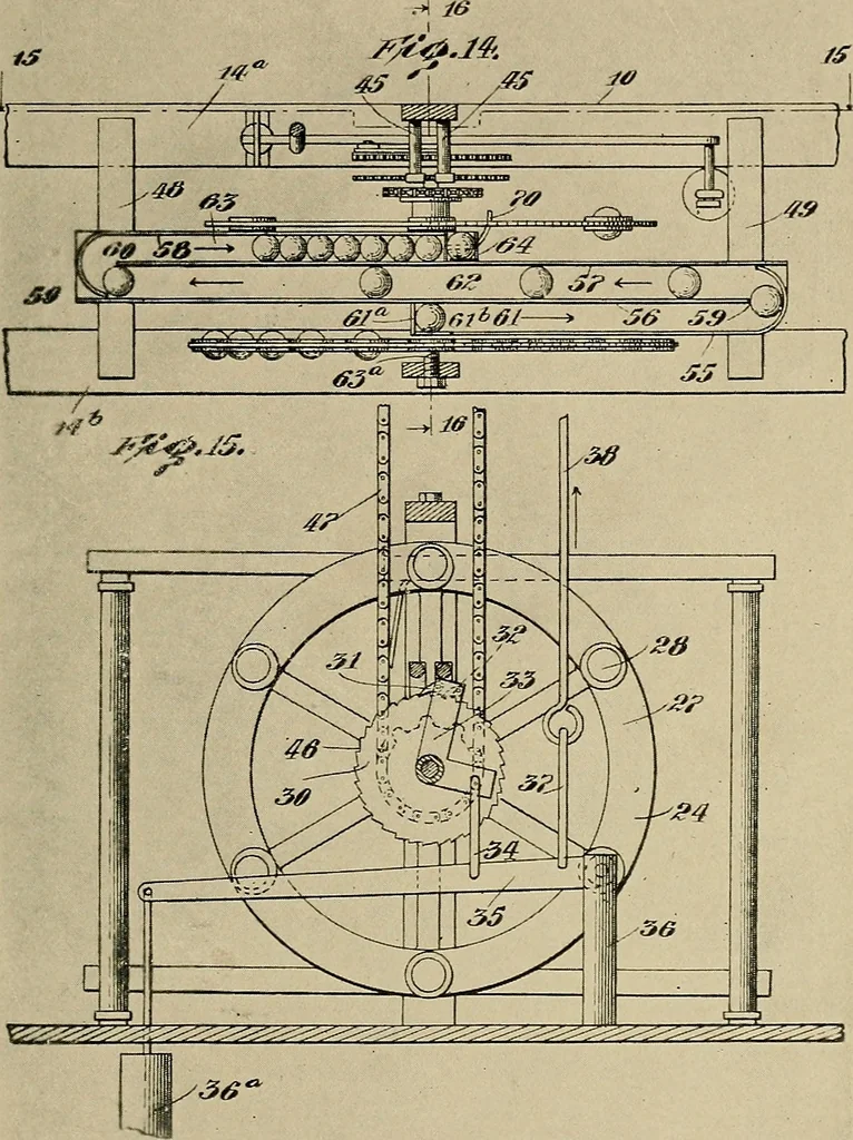 An illustration from Bangerter's inventions; his marvelous time clock, 1911, leaf 66