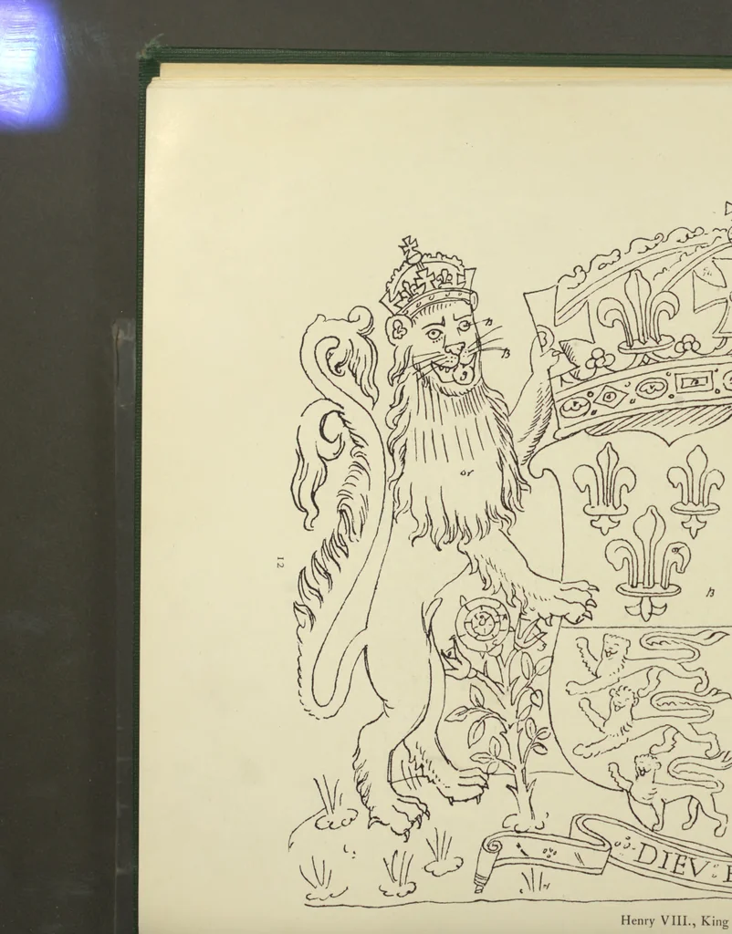 An illustration from Banners, standards, and badges, from a Tudor manuscript in the College of Arms, 1904, leaf 29