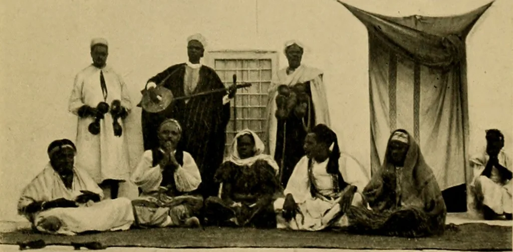 An illustration from The ban of the Bori; demons and demon-dancing in West and North Africa, 1914, leaf 446