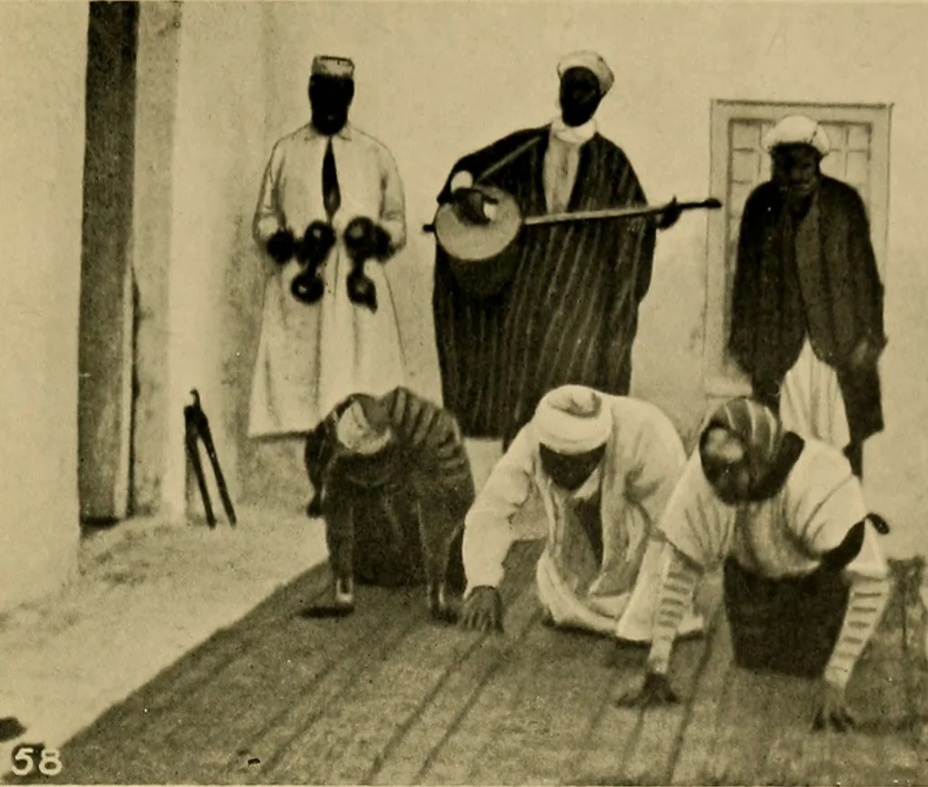 An illustration from The ban of the Bori; demons and demon-dancing in West and North Africa, 1914, leaf 454