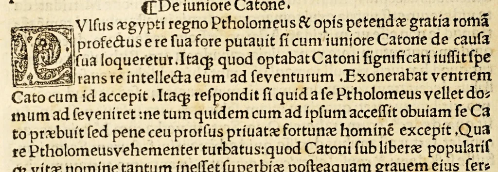 An illustration from Baptiste Fulgosi de dictis factisq[ue] memorabilibus collectanea, 1518, leaf 374