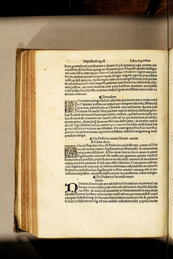 An illustration from Baptiste Fulgosi de dictis factisq[ue] memorabilibus collectanea, 1518, leaf 476