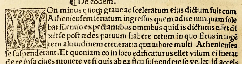 An illustration from Baptiste Fulgosi de dictis factisq[ue] memorabilibus collectanea, 1518, leaf 652