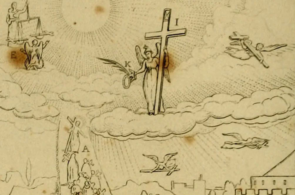 An illustration from The baptistery, or, The way of eternal life, 1846, leaf 137
