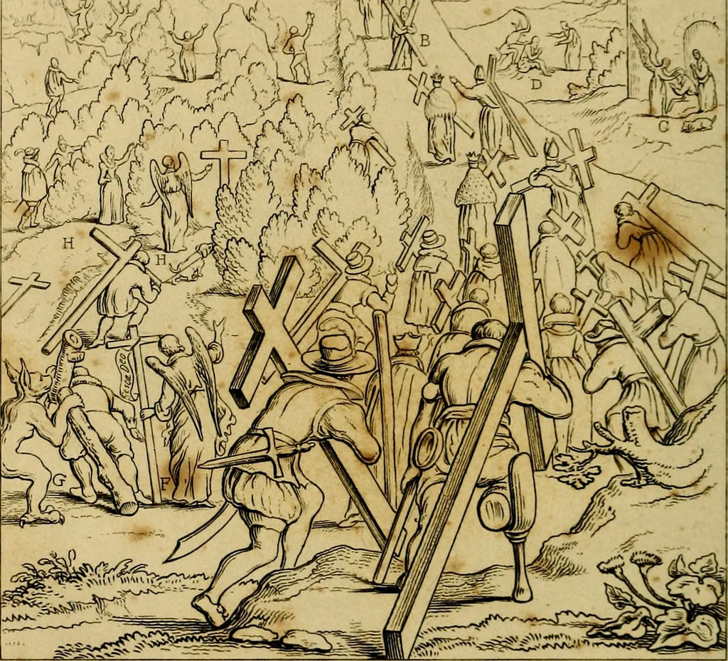 An illustration from The baptistery, or, The way of eternal life, 1846, leaf 137