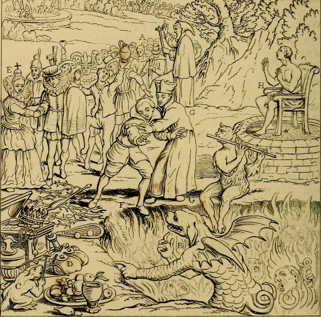 An illustration from The baptistery, or, The way of eternal life, 1846, leaf 235