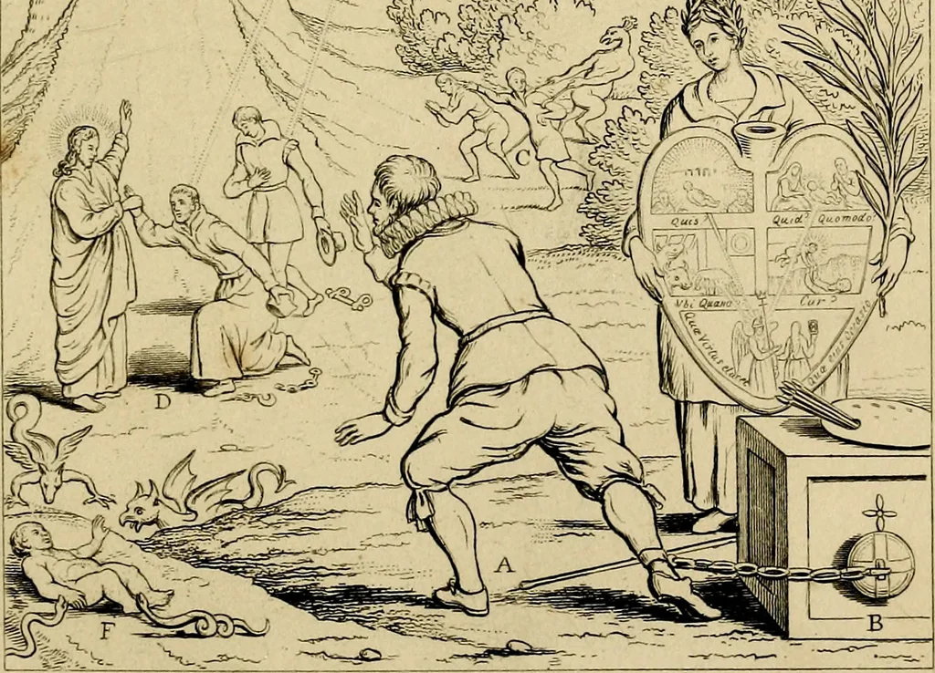 An illustration from The baptistery, or, The way of eternal life, 1846, leaf 262