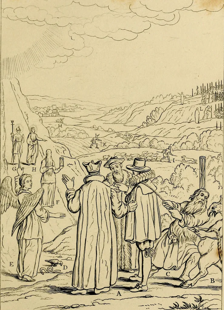 An illustration from The baptistery, or, The way of eternal life, 1846, leaf 286