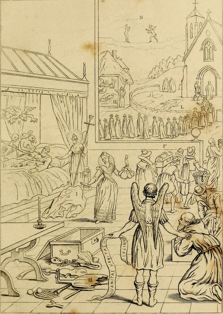 An illustration from The baptistery, or, The way of eternal life, 1846, leaf 298