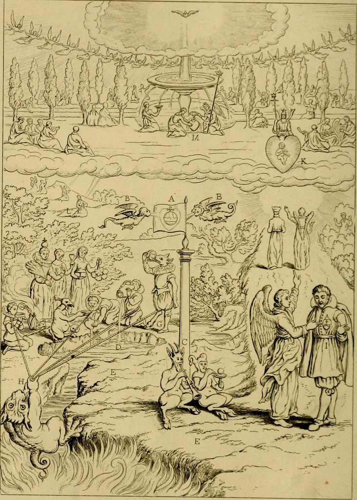 An illustration from The baptistery, or, The way of eternal life, 1846, leaf 375