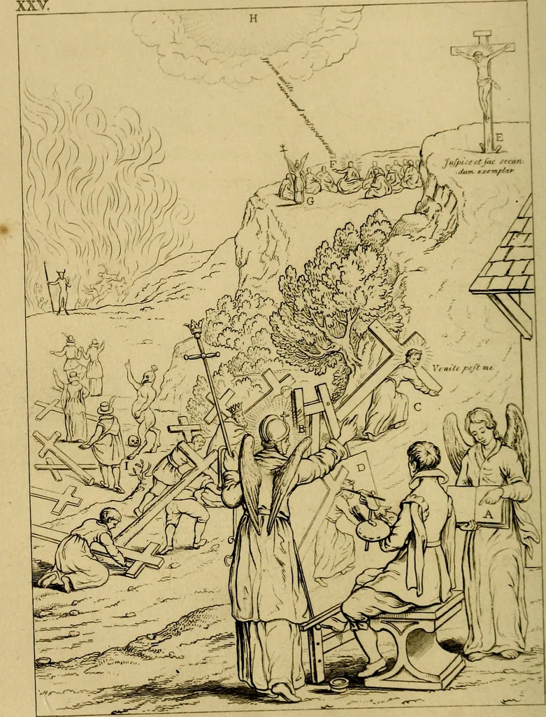 An illustration from The baptistery, or, The way of eternal life, 1846, leaf 397