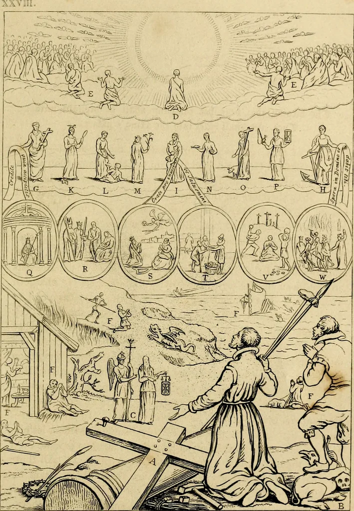 An illustration from The baptistery, or, The way of eternal life, 1846, leaf 436