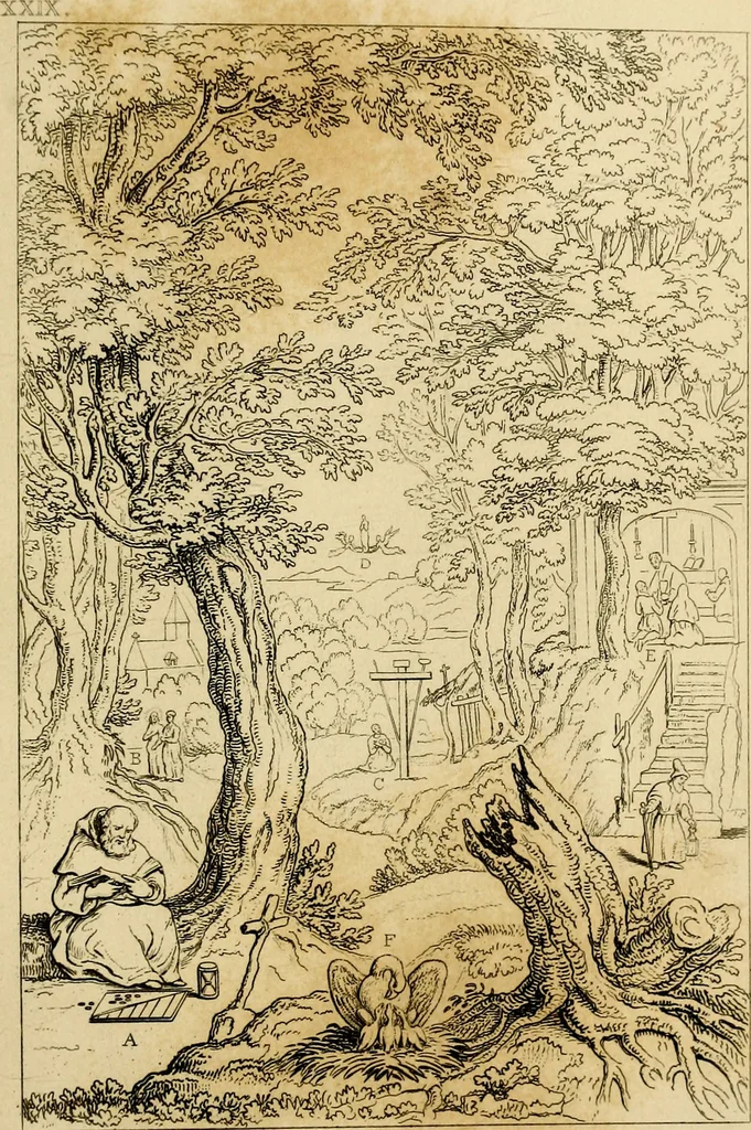 An illustration from The baptistery, or, The way of eternal life, 1846, leaf 448