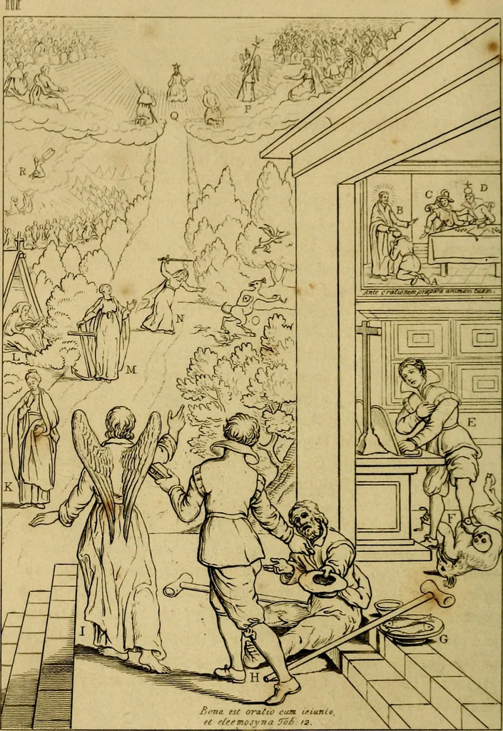 An illustration from The baptistery, or, The way of eternal life, 1846, leaf 65